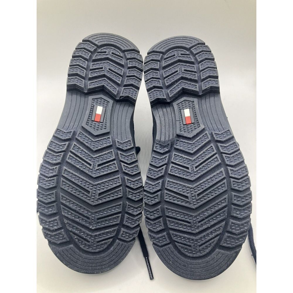 Tommy Hilfiger Boys Blue Suede Red Top stitch Lace Up Chukka Boots Shoes SZ 1 -M - Picture 5 of 6